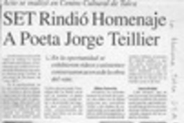 SET rindió homenaje a poeta Jorge Teillier  [artículo].