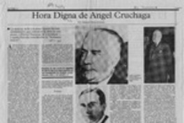Hora digna de Angel Cruchaga  [artículo] Manuel Silva Acevedo.