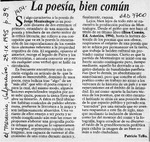 La poesía, bien común  [artículo] Patricio Tello.