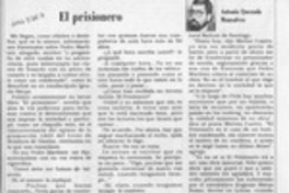 El prisionero  [artículo] Antonio Quezada Monsalves.