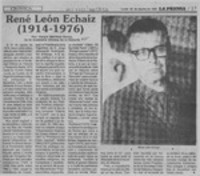 René León Echaíz  [artículo] Sergio Martínez Baeza.