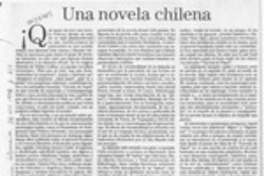 Una novela chilena  [artículo] Juan Vargas Duarte.