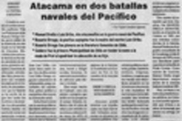 Atacama en dos batallas navales del Pacífico