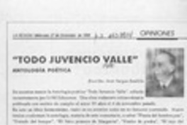 "Todo Juvencio Valle"  [artículo] José Vargas Badilla.