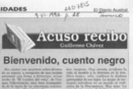 Bienvenido, cuento negro  [artículo] Guillermo Chávez.