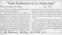 "Vida fronteriza en la Araucanía"  [artículo].