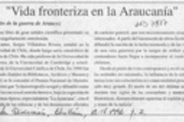"Vida fronteriza en la Araucanía"  [artículo].
