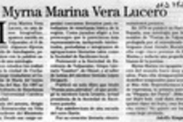 Myrna Marina Vera Lucero  [artículo] Adolfo Simpson T.