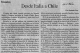 Desde Italia a Chile  [artículo] Abelardo Troy.