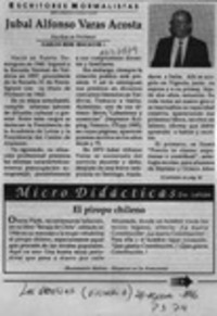 Jubal Alfonso Varas Acosta  [artículo] Carlos René Ibacache I.