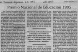 Premio Nacional de Educación 1995  [artículo]Fernando Silva Sánchez: