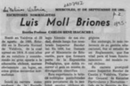 Luis Moll Briones  [artículo] Carlos René Ibacache I.