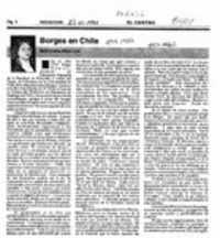 Borges en Chile  [artículo] María Cristina Aliaga Luna.