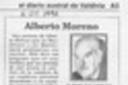 Alberto Moreno  [artículo] Hernán de la Carrera Cruz.