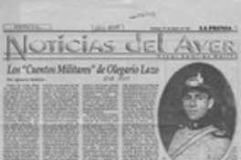 Los "cuentos militares" de Olegario Lazo  [artículo] Ignacio Valente.