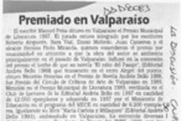 Premiado en Valparaíso  [artículo].