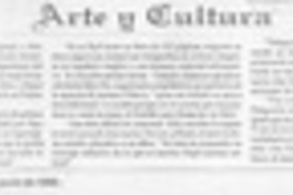 Arte y cultura  [artículo].