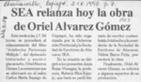 SEA realza hoy la obra de Oriel Alvarez Gómez  [artículo].