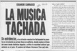 La música tachada  [artículo] Iván Quezada.