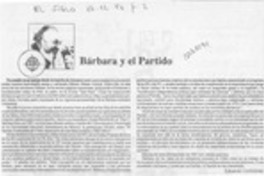 Bárbara y el partido  [artículo] Eduardo Contreras.