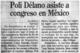 Poli Délano asiste a congreso en México