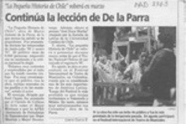Continúa la lección de De la Parra  [artículo].