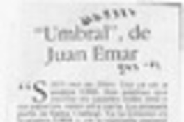 "Umbral" de Juan Emar  [artículo].