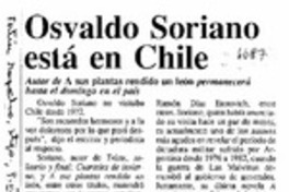 Murió Osvaldo Soriano  [artículo].