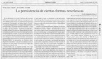 La persistencia de ciertas formas novelescas  [artículo] M. Alejandra Ochoa P.