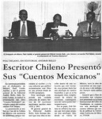 Escritor chileno presentó sus "Cuentos mexicanos"