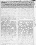 Donoso a la inmortalidad  [artículo] Abelardo Troy.