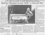 Rodrigo Marquet va con "A. M." a Viña del Mar  [artículo] M. B.