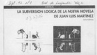 La subversión lógica de Juan Luis Martínez  [artículo] Jaime Valdivieso.