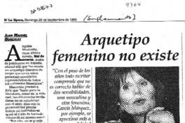 Arquetipo femenino no existe  [artículo] Juan Manuel González.