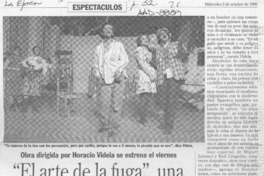 "El arte de la fuga", una ironía del Chile "rasca"  [artículo] Lisette Maillet.