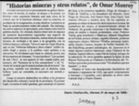 "Historias mineras y otros relatos", de Omar Monroy  [artículo]B. A. A.