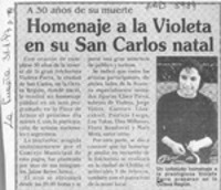 Homenaje a la Violeta en su San Carlos natal  [artículo].