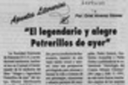 "El legendario y alegre Potrerillos de ayer"  [artículo] Oriel Alvarez Gómez.