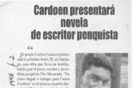 Cardoen presentará novela de escritor penquista  [artículo].