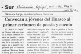 Convocan a jóvenes del Huasco al primer certamen de poesía y cuento  [artículo].