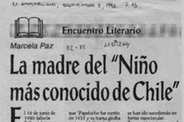 La madre del "Niño más conocido de Chile"  [artículo] Mario Noceti Zerega.