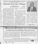 Rolando Saavedra Villegas  [artículo] Carlos René Ibacache I.