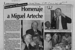 Homenaje a Miguel Arteche  [artículo].