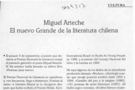 Miguel Arteche, el nuevo grande de la literatura chilena  [artículo] E. S.