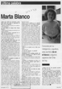 Marta Blanco  [artículo].