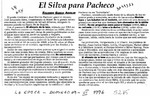 El Silva para Pacheco  [artículo] Eduardo García Aguilar.