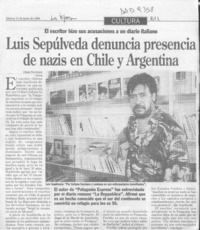 Luis Sepúlveda denuncia presencia de nazis en Chile y Argentina  [artículo].