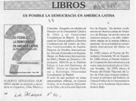 Es posible la democracia en América Latina?  [artículo].
