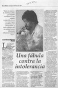 Una fábula contra la intolerancia  [artículo] Juan Manuel González.