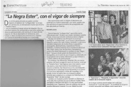 "La negra Ester", con el vigor de siempre  [artículo] Leopoldo Pulgar.
